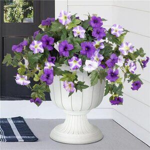 Artificial Fake Flowers Plants for Outdoor Decoration, 2PCS Spring Faux